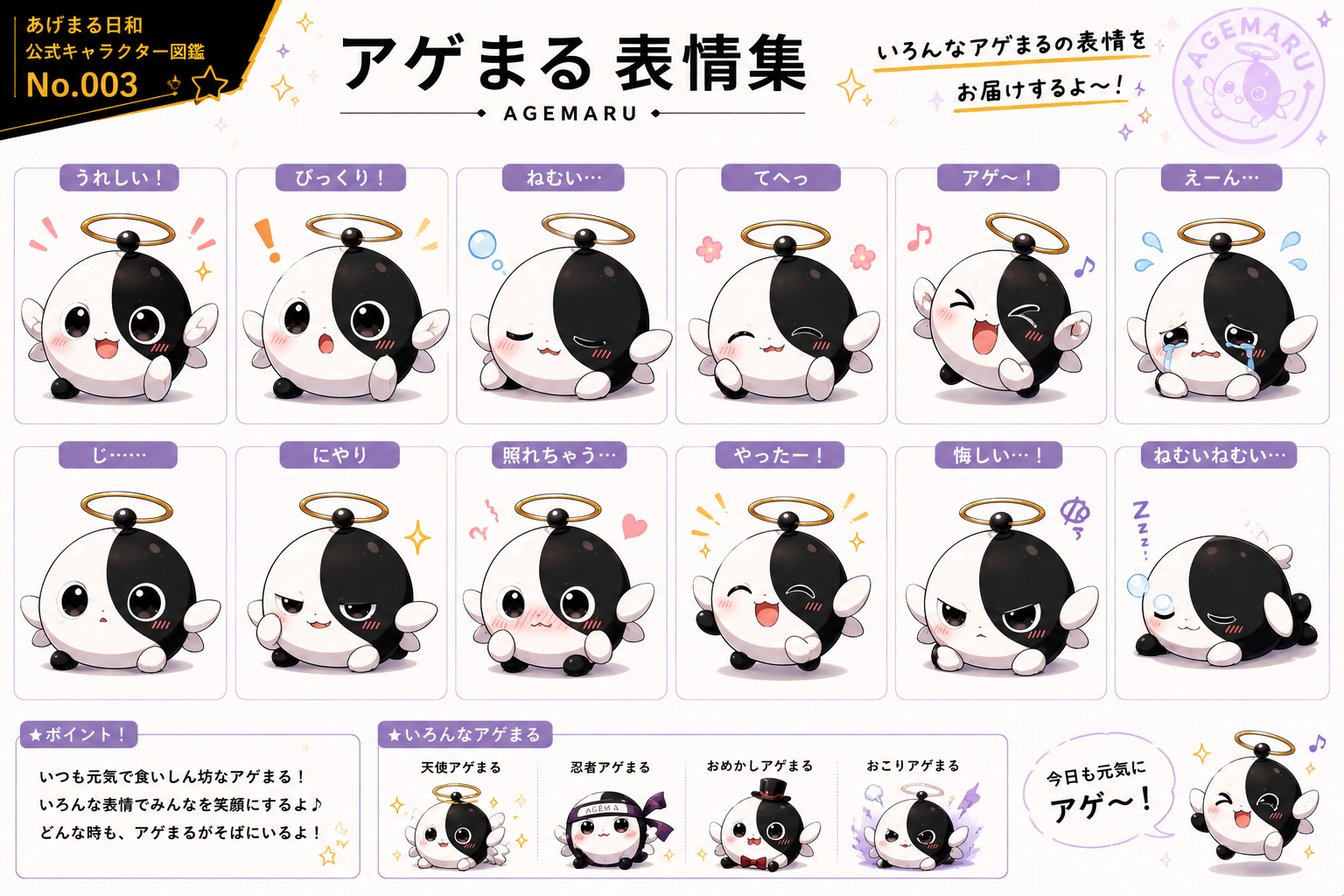 アゲまる 表情集